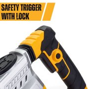 JCB Corded Anti-Vibration 1300W Demolition Hammer Drill with SDS, 15J of Impact Force